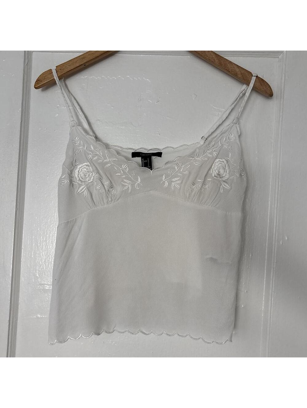 Forever 21 Women's White Vests-tanks-cami